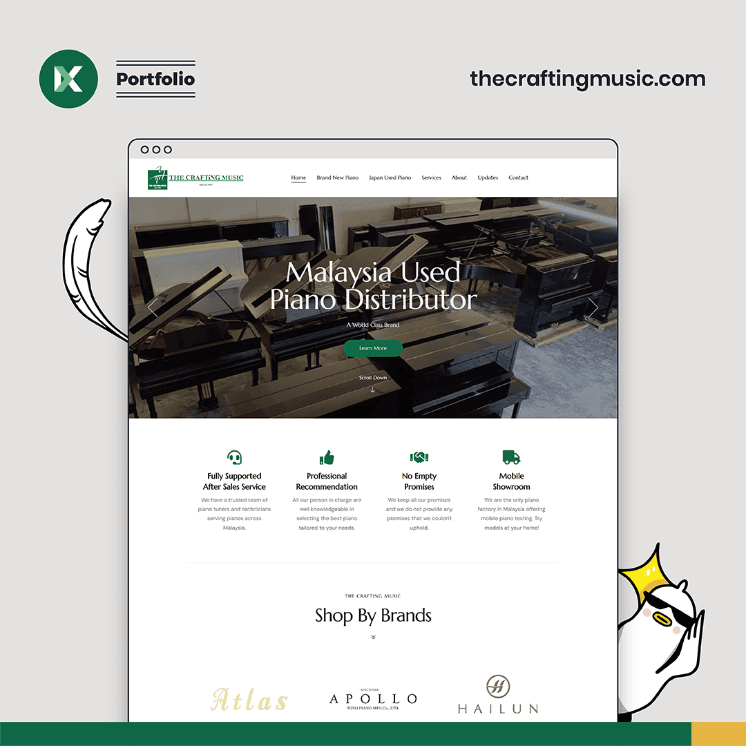 The Crafting Music Website Design Malaysia