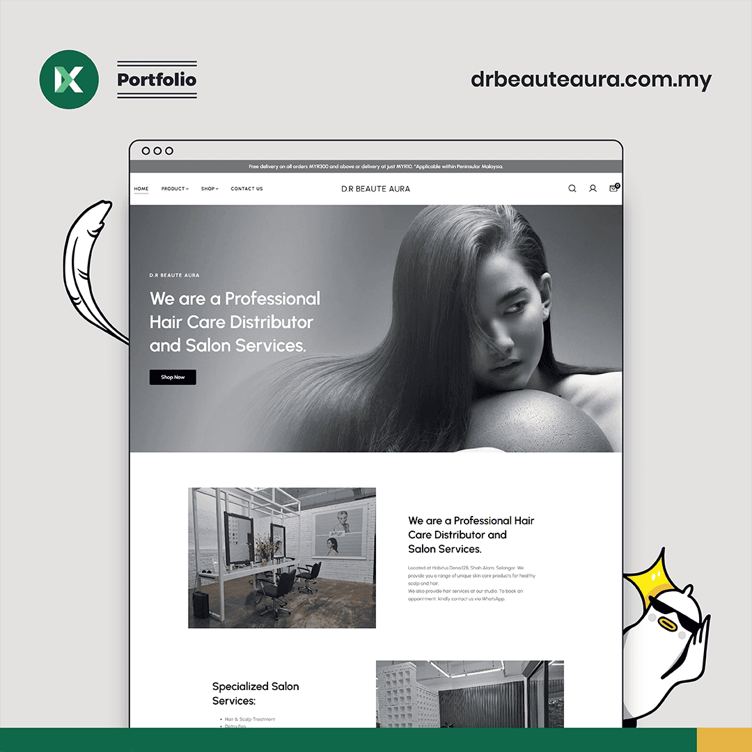 D.R Beaute Aura Website Design Malaysia