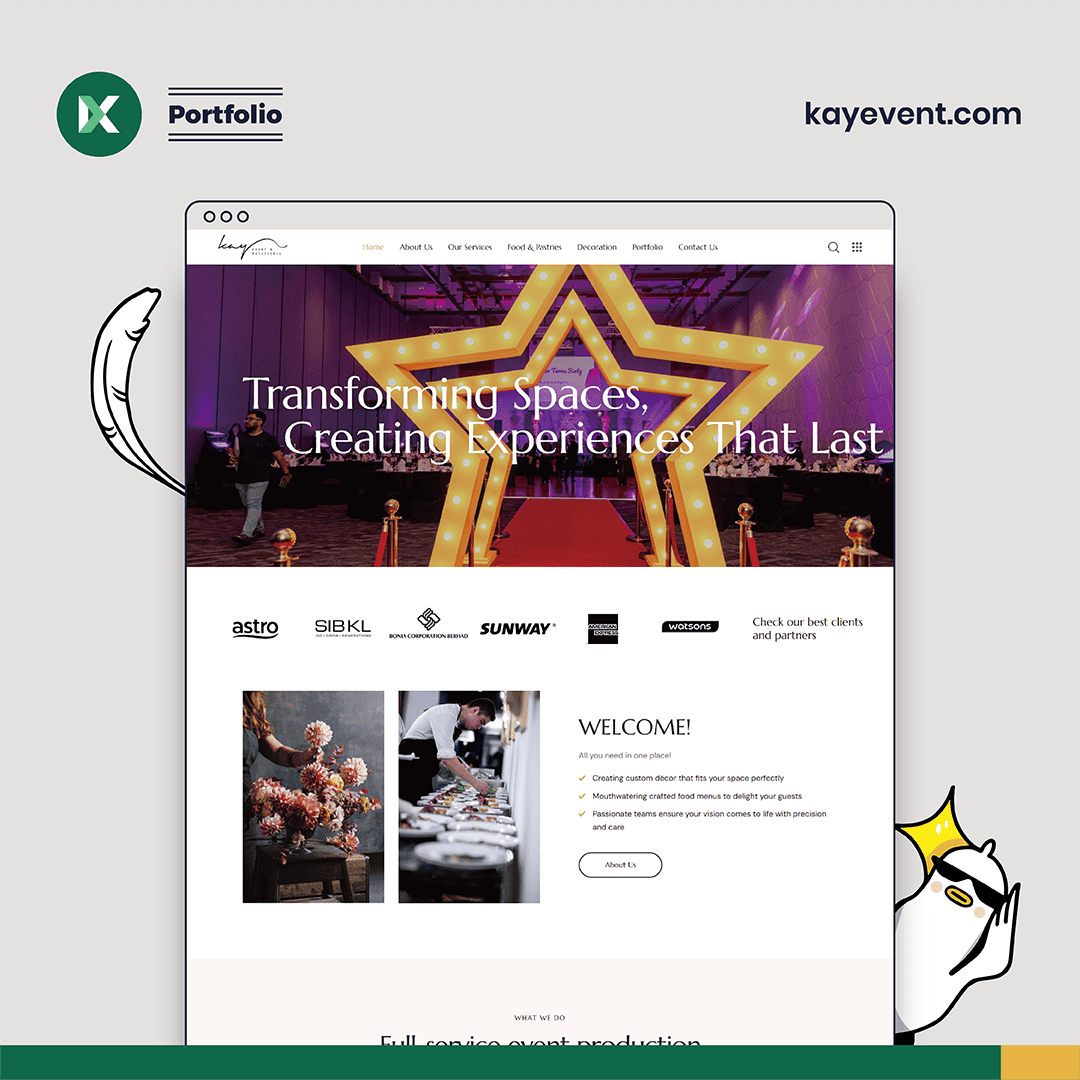 Kay Event & Confectionery Website Design Malaysia