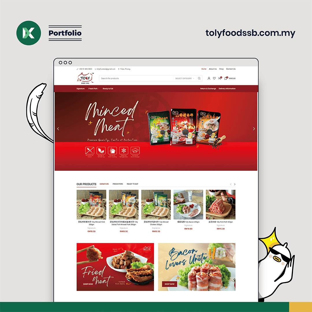 Toly Food Services Website Design Malaysia