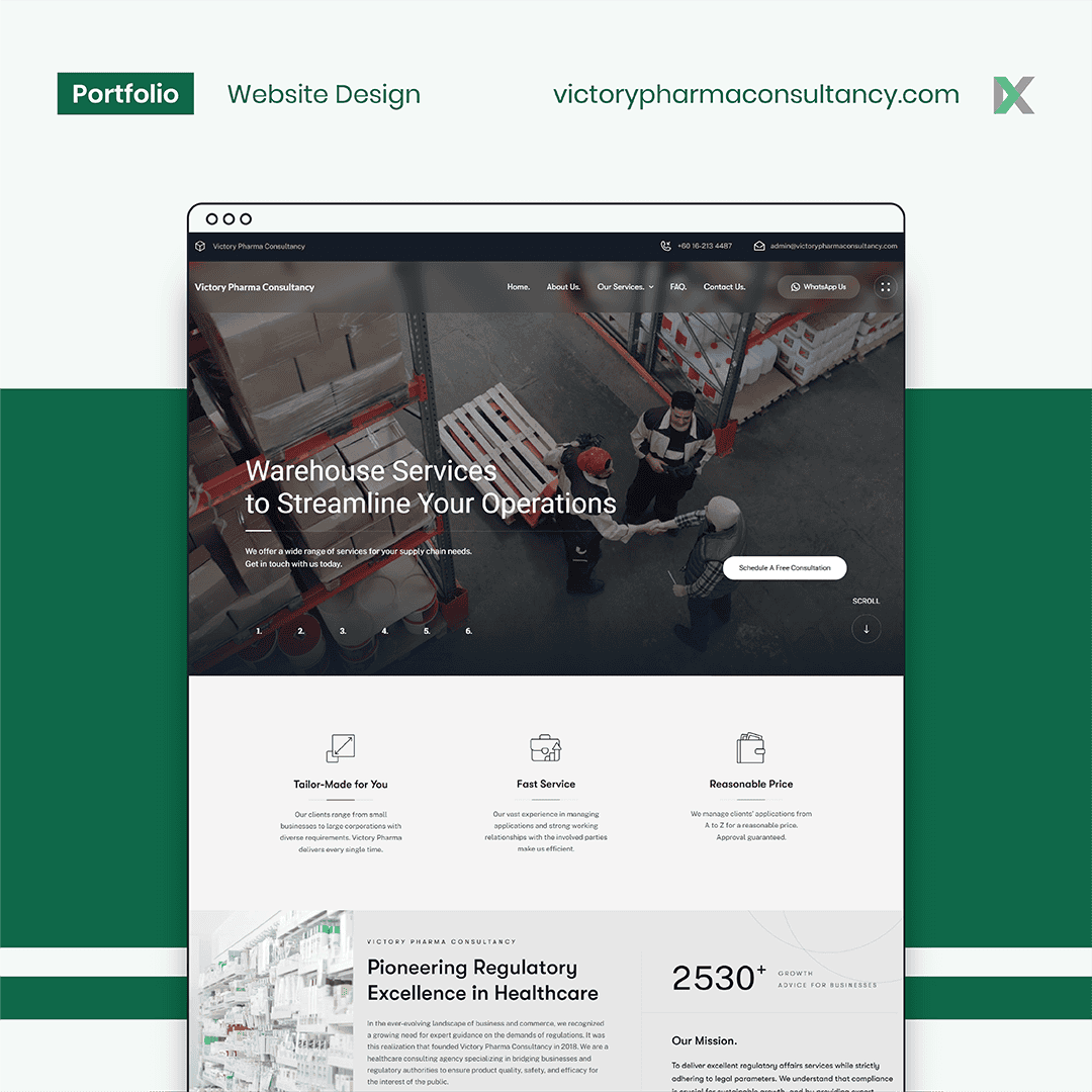 Victory Pharma Consultancy Website Design Malaysia