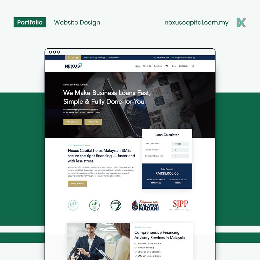 Nexus Capital Website Design Malaysia