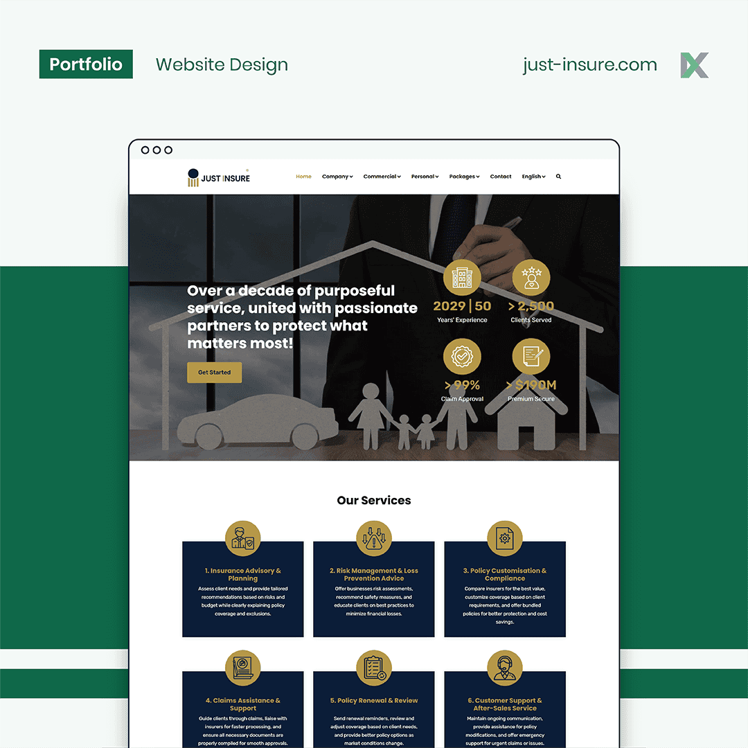 Just Insure Website Design Malaysia