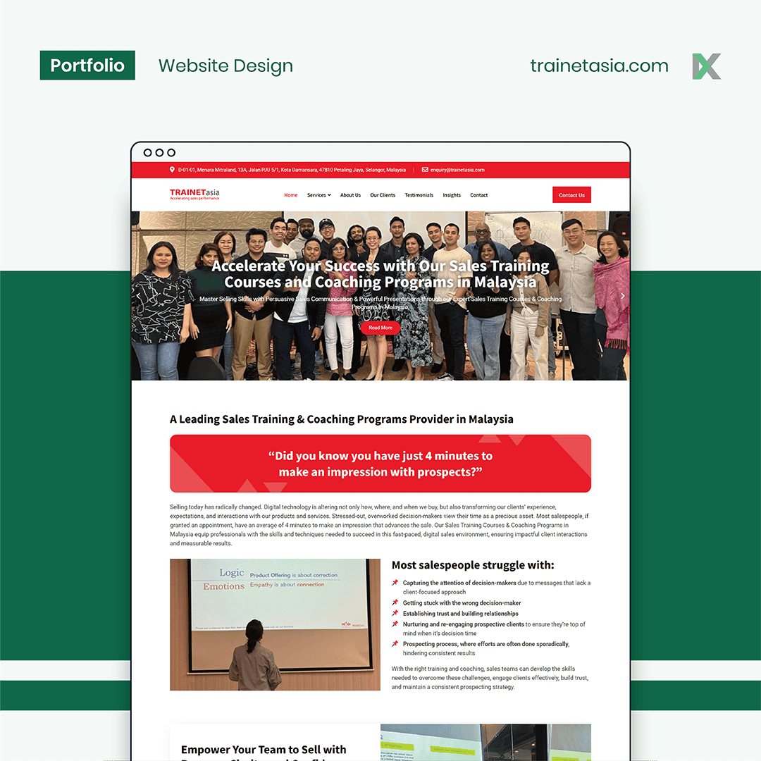 TRAINETasia Website Design Malaysia