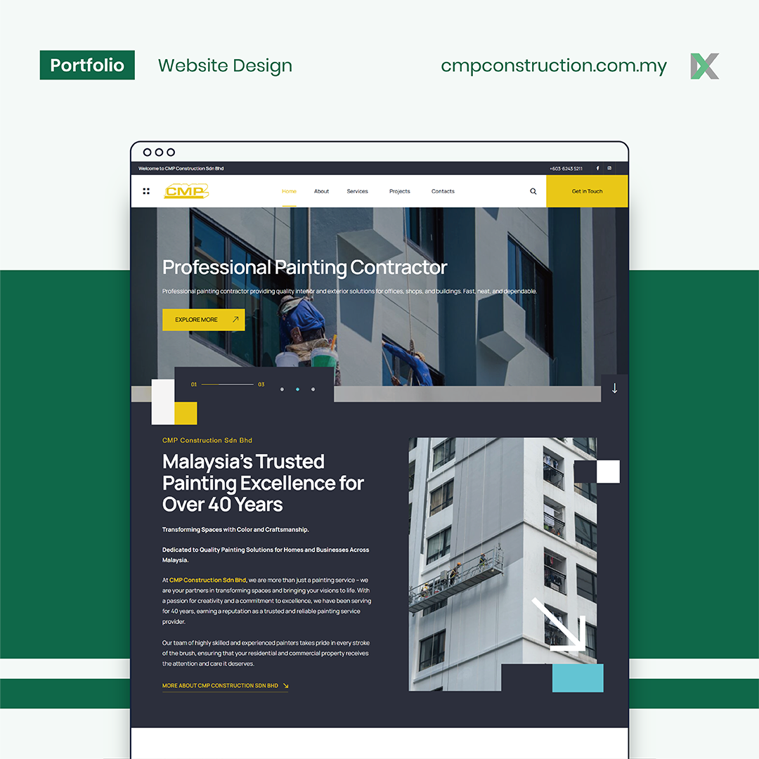 CMP Construction Website Design Malaysia