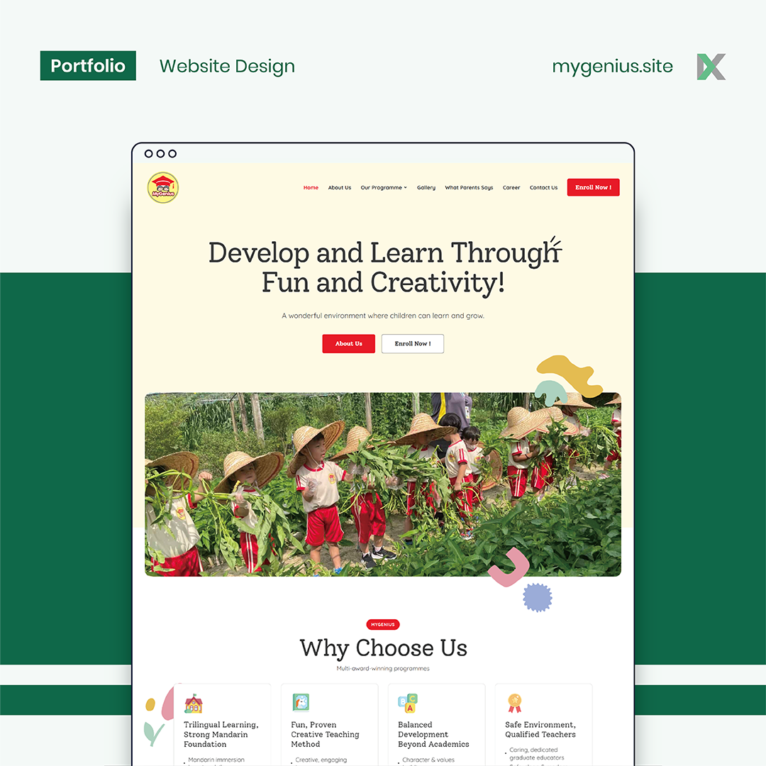 MyGenius Education Group Website Design Malaysia